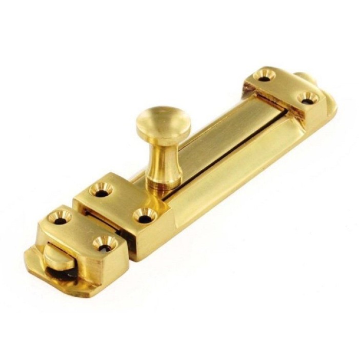 150mm Heavy Duty Sliding Security Door Bolt - Brass