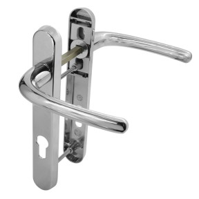 Schlosser Technik Ultra 92mm 122mm UVPC Door Lever Lever Sprung Door Handle Set - Chrome