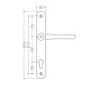 Schlosser Technik 92mm 210mm UVPC Door Lever Lever Sprung Door Handle Set