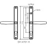 Hoppe 68mm 215mm Lever Lever with Snib UPVC Sprung Door Handle Set - Satin Silver