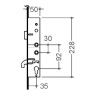 Lockmaster PL 35mm Backset Latch Hook Dual Spindle Door Lock Centre Case