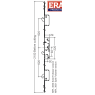 ERA / Saracen 3 Hook 2 Roller 35mm Backset Multi Point Door Lock with Serrated Drive - Split Spindle