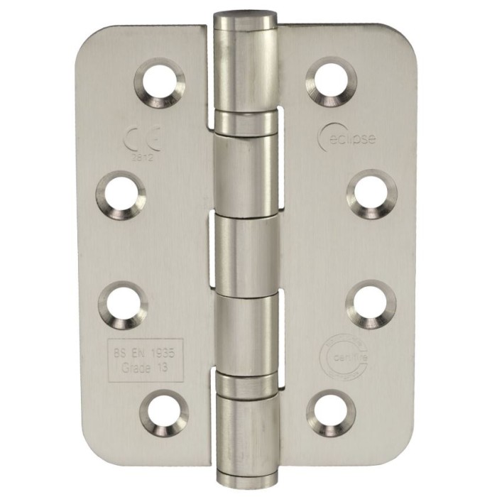 102mm x 76mm G13 Stainless Radius BB Hinge 2PK - Satin Stainless Steel