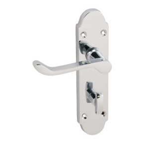 Chromaxe Shaped Lever Bathroom Set Polished Chrome Plated