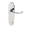 Eclipse Chromaxe Shaped Lever Latch / Lock Set Polished Chrome Plated