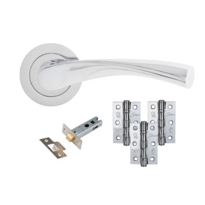 Polished Chrome Monza Lever Latch Pack