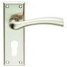 SEROZZETTA CINQUANTA LEVER - BACKPLATE - Satin Nickel / Polished Nickel