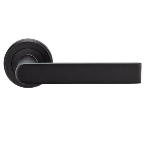 SEROZZETTA EDGE LEVER ON CONEALED FIXINGS ROUND ROSE Matt Black