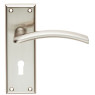 SEROZZETTA TRENTA LEVER-BACKPLATE- Satin Nickel / Polished Nickel