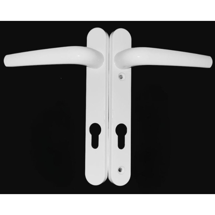 UAP 92mm 122mm UVPC Door Lever Lever Sprung Door Handle Set - White