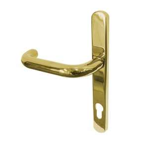 UAP 92mm 210mm UVPC Door Lever Lever Sprung Door Handle Set - Gold