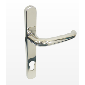 UAP 92mm 210mm UVPC Door Lever Lever Sprung Door Handle Set - Polished Chrome