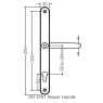 Adjustable PZ 96-59mm 260mm Flexi Universal Lever Lever UPVC Sprung Door Handle Set