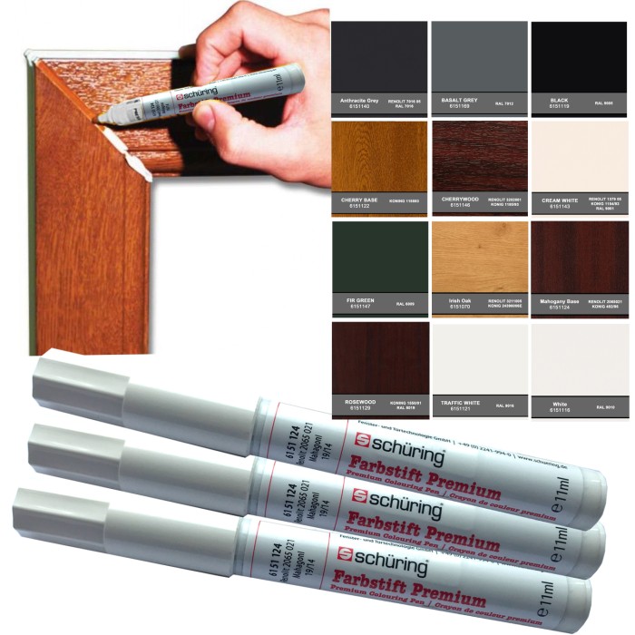 UPVC Scratch Repair Touch Up Pen - Rosewood RAL 8019