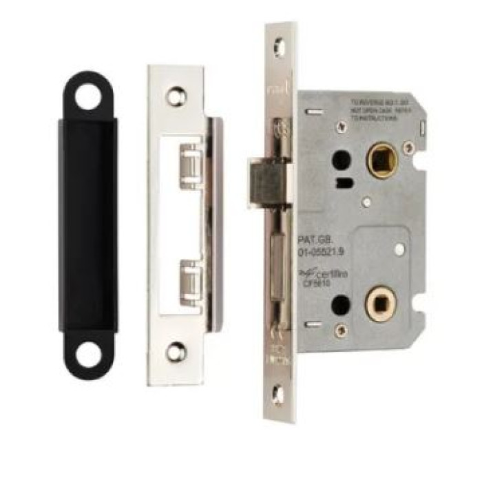 EASI-T BATHROOM LOCK 76MM RESIDENTIAL Nickel Plated