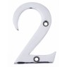 Numerals Face Fixing 76mm Polished Chrome