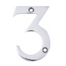 Numerals Face Fixing 76mm Polished Chrome