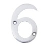 Numerals Face Fixing 76mm Polished Chrome