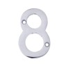 Numerals Face Fixing 76mm Polished Chrome