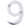 Numerals Face Fixing 76mm Polished Chrome