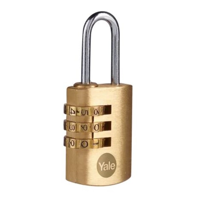 Yale Brass Combination Padlock 22mm