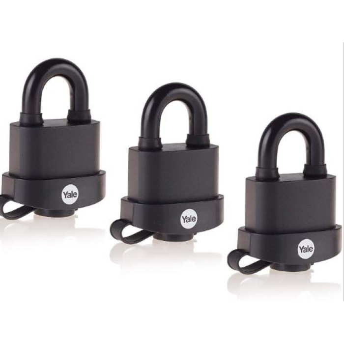 Weatherproof Padlock 51mm (Pack of 3)