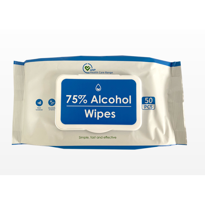 75% ALCOHOL WIPES - 50 PACK - BOXES