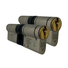 SCH 3* Euro Cyl Dual Finish Keyed Alike Pair