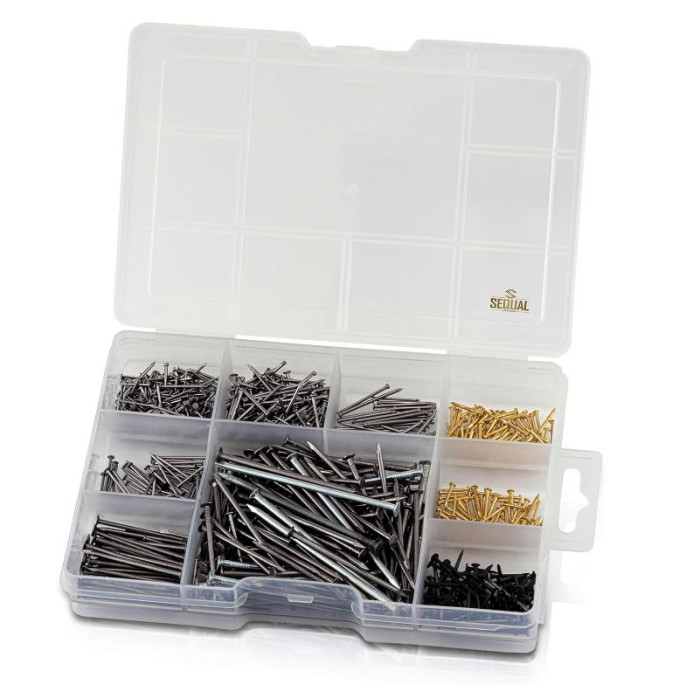 Sequal 975 Pieces Nail & Pin Assortment