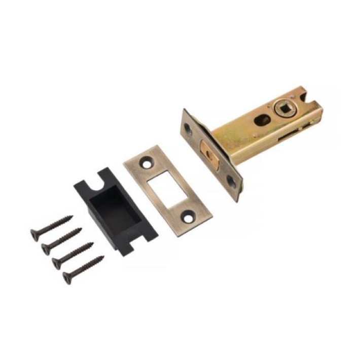 76mm Tubular Bathroom Deadbolt Antique Brass