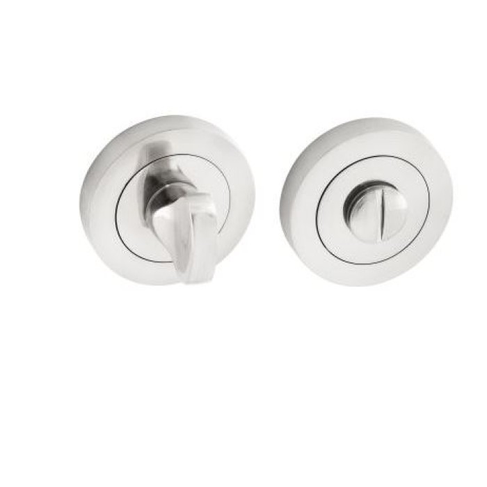 Satin Chrome Bathroom Thumbturn & Release