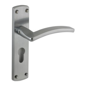 Toledo Lever on Euro Backplate Internal Door Handle Set - Polished Chrome