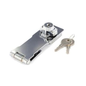 Chrome Locking Hasp and Staple Lock - 75mm