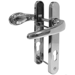 ERA Classic 92mm 122mm Lever Pad Short Backplate UPVC Unsprung Door Handle Set - Chrome