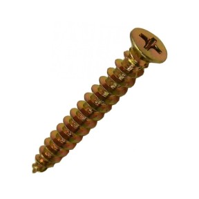 PVC-u Repair Fixing Screw 4.8 x 25mm Countersunk Head Gimlet Point - Bag of 25