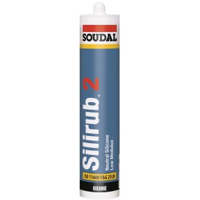 Soudal Silirub LMN Silicone 300ml - Anthracite Grey - UPVC Windows Fascias Kitchen Bathroom Mastic