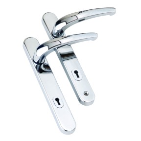 Vectis 92mm 122mm Short Backplate Lever Lever UPVC Unsprung Door Handle Set - Chrome