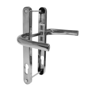 Vita 92mm 216mm Lever Lever UPVC Sprung Door Handle Set - Polished Chrome