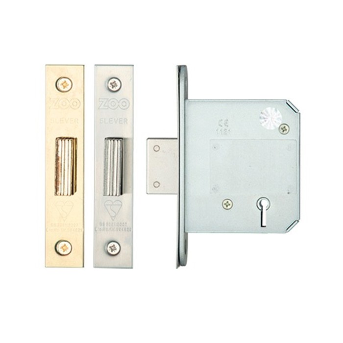 Zoo British Standard 3" 5 Lever Mortice Deadlock - PVD Gold