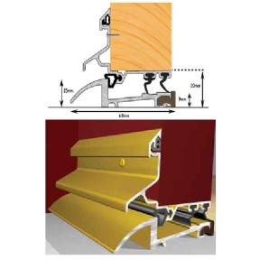 EXITEX 914mm Door Threshold Kit inc Drip Bar & Seals MWK 20 - Gold